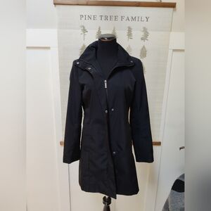 Stylish Black Calvin Klein Spring Coat - XS